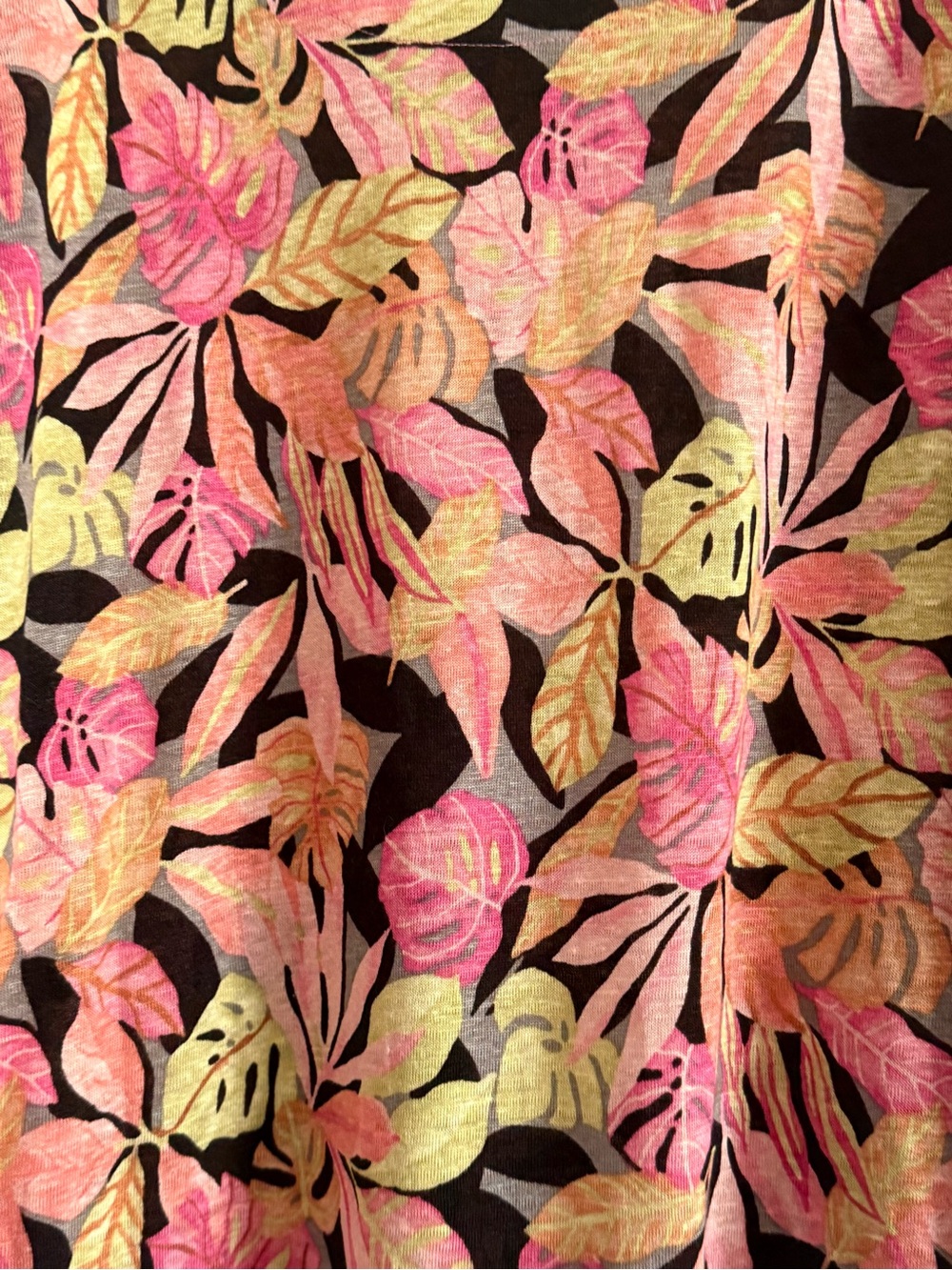 Chico’s Linen Floral V-Neck 3/4 Sleeve Top in Multi Pink XL - Picture 7 of 11